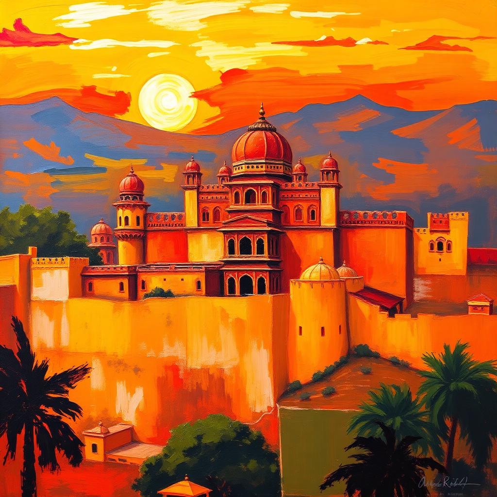 Acrylic palace painting